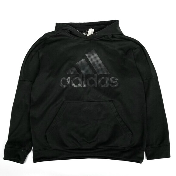 Adidas Climawarm Logo Black Active Athletic Hoodie Athleisure Mens Large - Picture 1 of 7